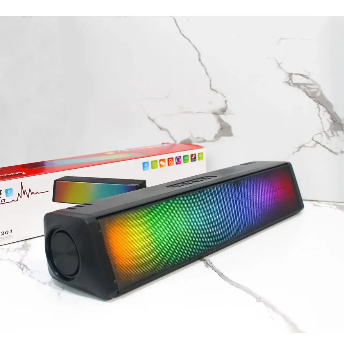 Parlante Portátil Bluetooth Soundbar 10W con Luces RGB y Función TWS S2157