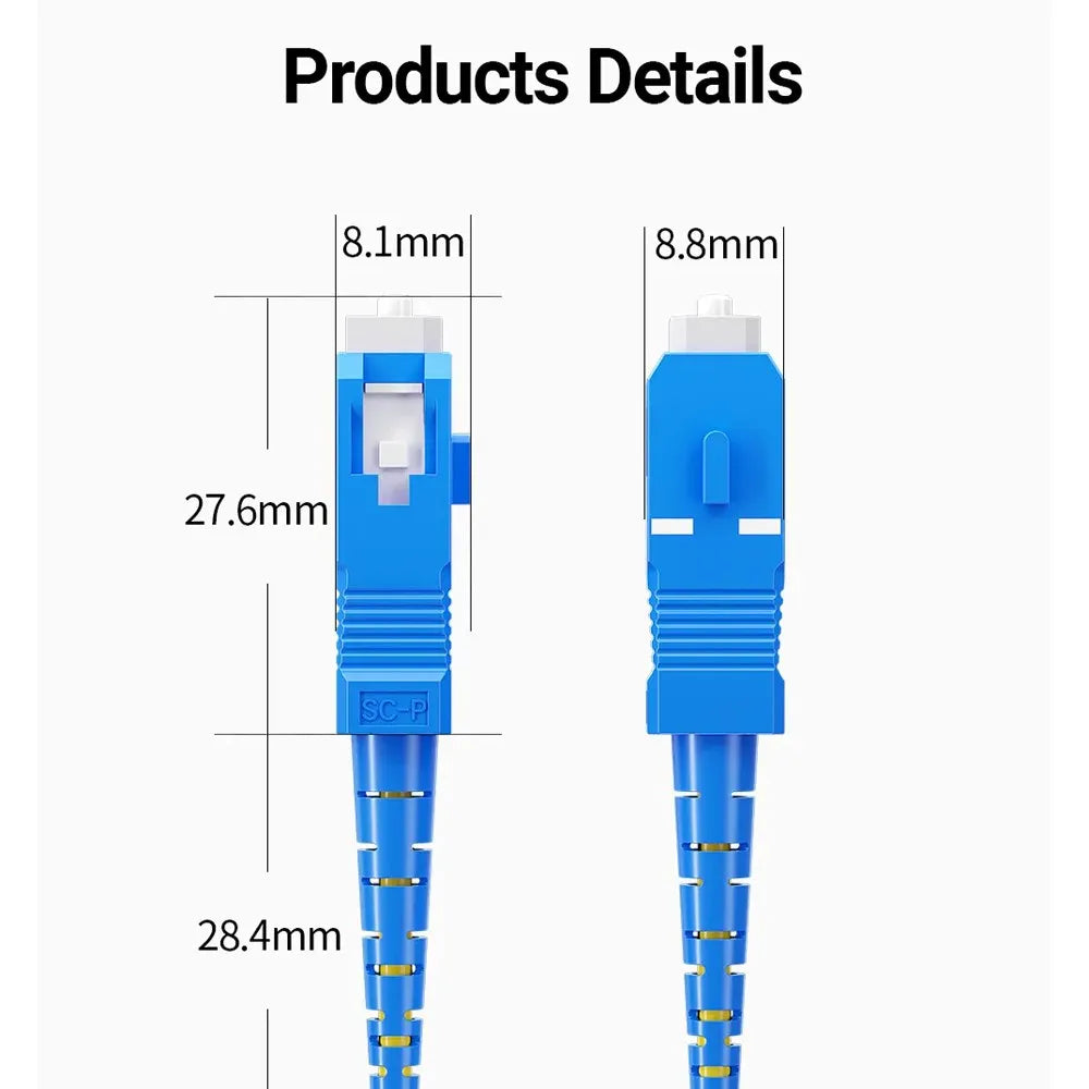Cable Patch Cord de Fibra Optica OM3 3.0mm SC-SC 50dB 9 125 1.5 Metros S1465