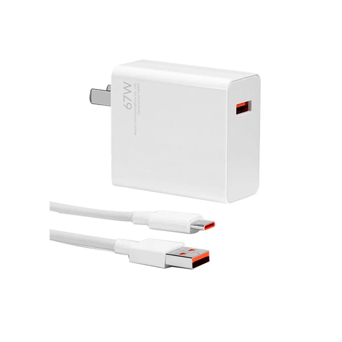 Cargador Xiaomi 67W Turbo Charge con Cable USB-A a USB-C Adaptador Original de Carga Rápida S2044
