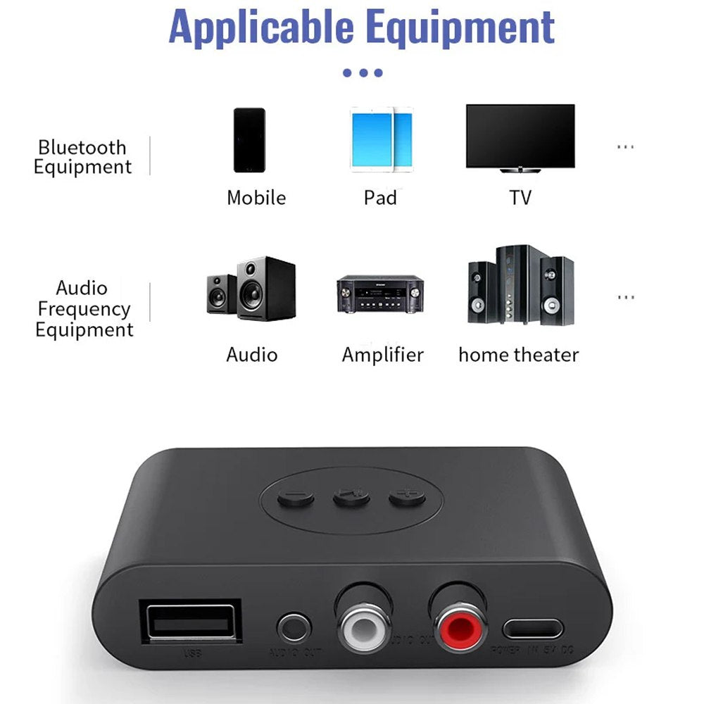 Adaptador Receptor Bluetooth 5.2 USB 2.0 RCA NFC 3.5mm S1641