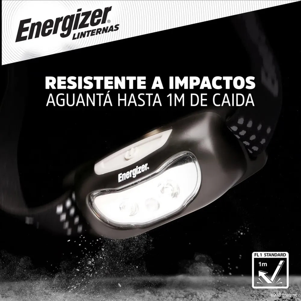 Linterna Frontal ENERGIZER 60 Lumenes 2 modos 20 mts S1850