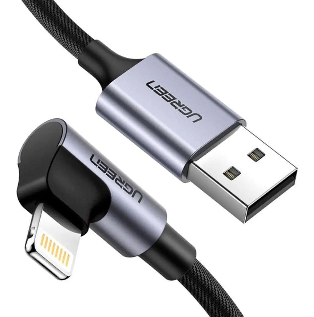 Cable UGREEN USB-A a Lightning 90° Certificado MFi (1 Metro) s2106