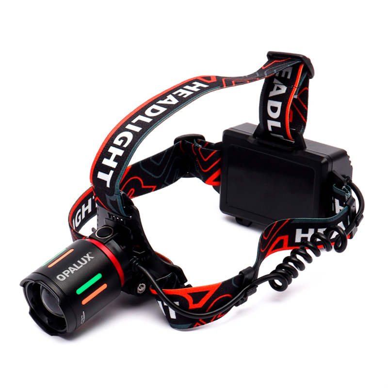 Linterna Frontal Recargable Opalux 10W Dual con Zoom IPX3 S2034