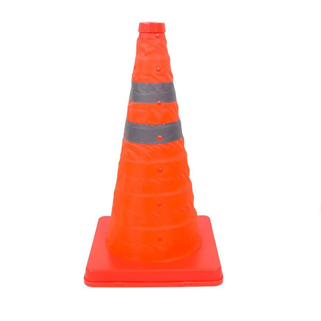 Cono de Seguridad Plegable 32 cm con Doble Cinta Reflectiva – Emergencia Vial Auto S1284