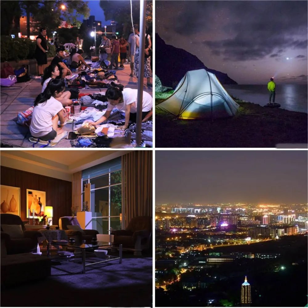 Foco Led 15w Recargable Portátil Emergencia Colgante Blanco camping S1470