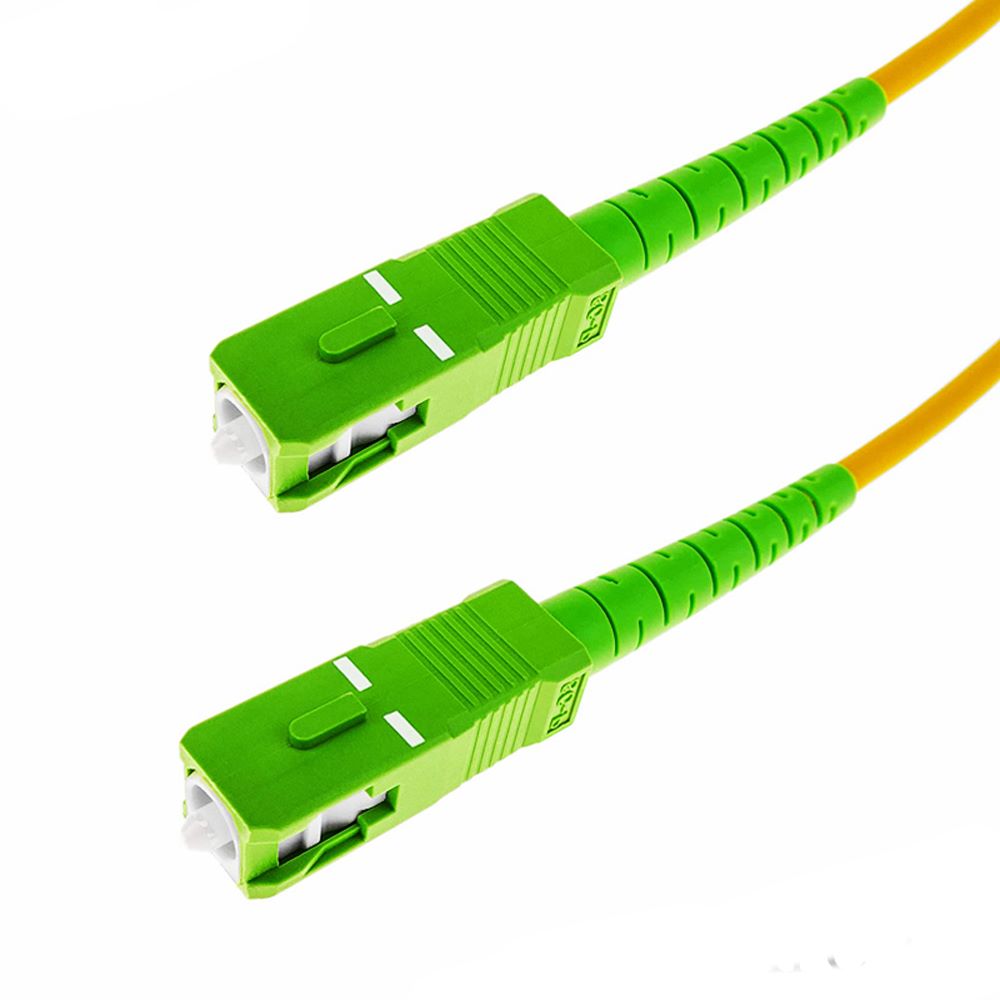 Cable patch cord de fibra optica OM3 3.0mm SC-SC APC 9/125 1.5 Metros S1257