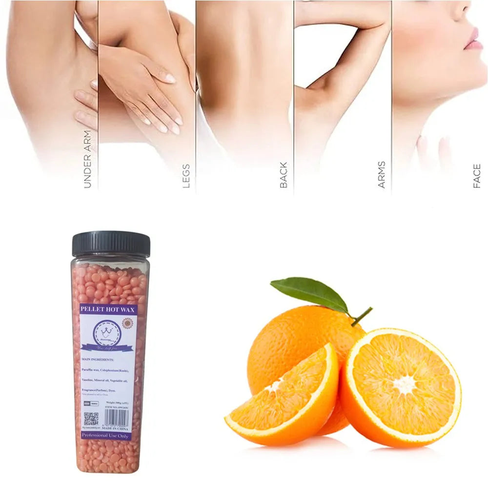 Cera Depilatoria Granulada 400g Cera para Depilar Naranja S1771