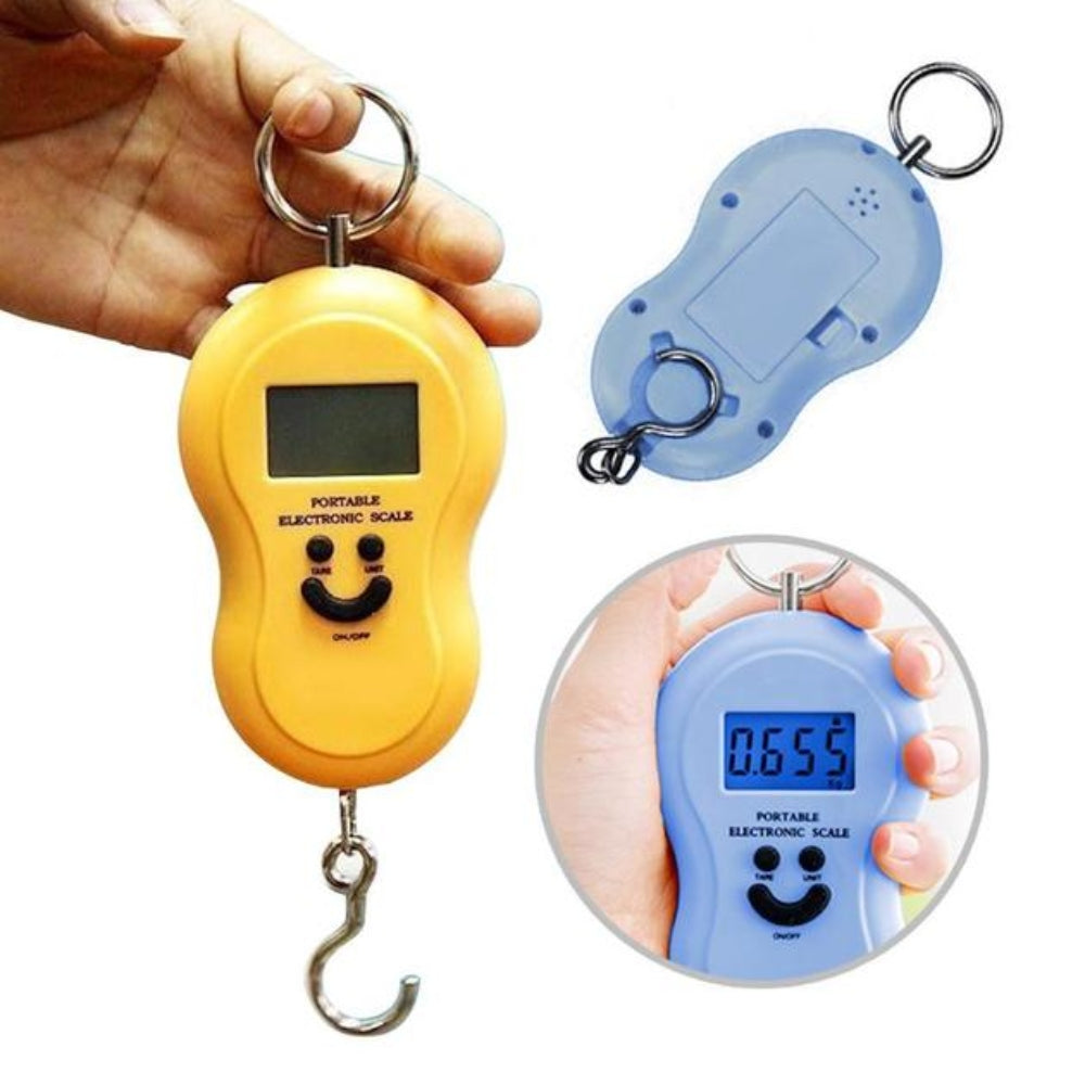 Balanza de Mano Digital LCD 50 kg | Báscula Profesional Multiuso Celeste S0018