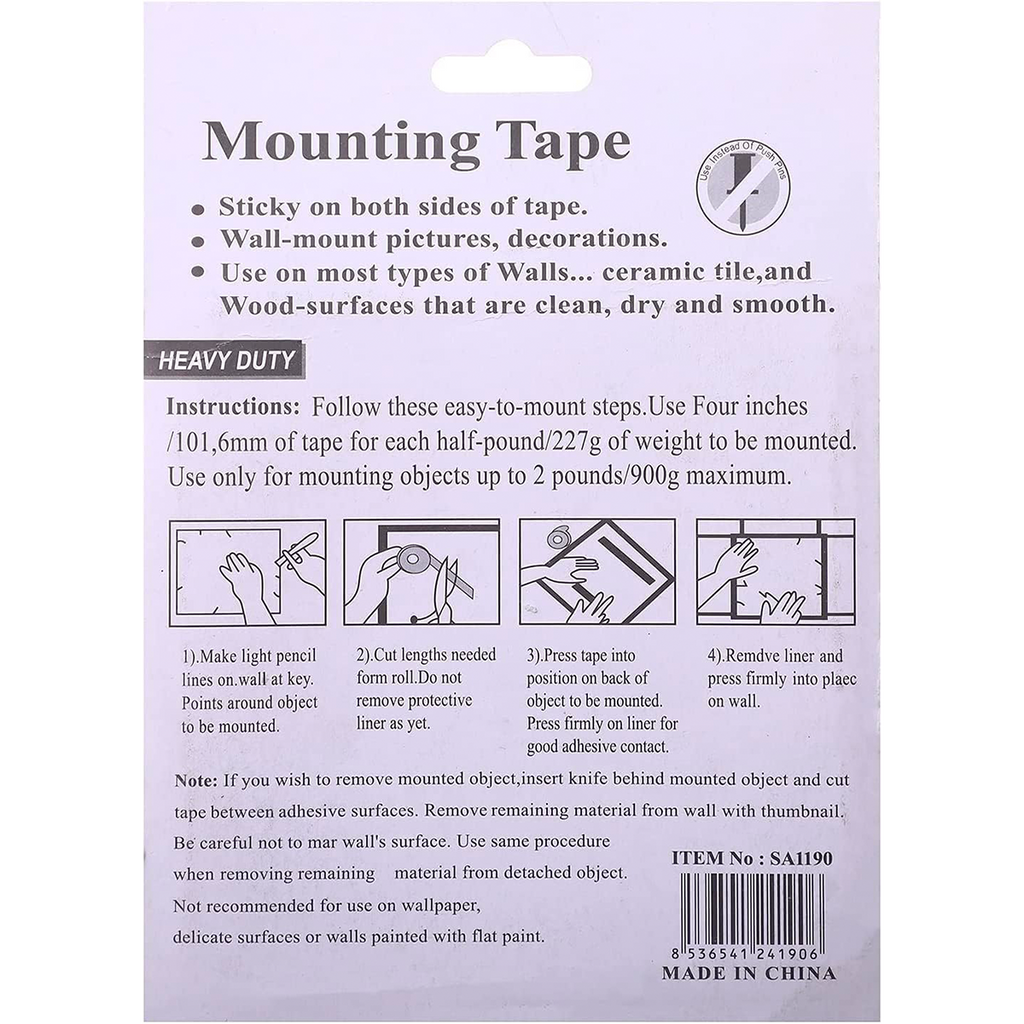 Cinta de Montaje de Doble Contacto Heavy Duty (900g) 18mm x 5Y S2115