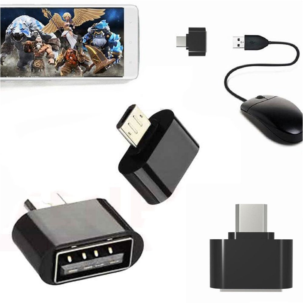 Convertidor Adaptador Otg Micro Usb Macho A Usb 2.0 Hembra - Negro S0831