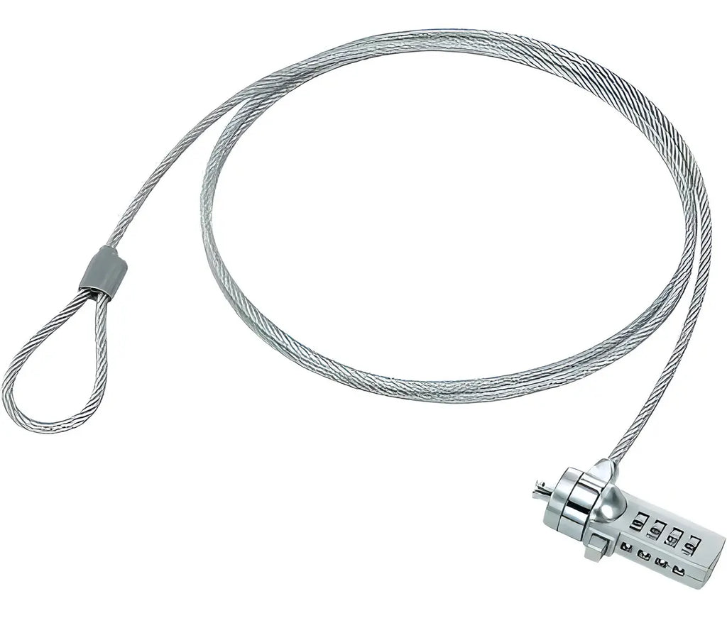 Candado de Seguridad Para Laptop Hochi Guaya Cable de Acero 1.8m Combinación 4 Dígitos Slot Kensi S2296ngton