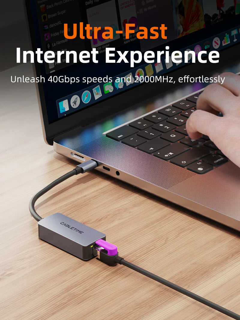 Cable de Red Ethernet Cat 8 Doble Blindaje 40Gbps 2000MHz CABLETIME de 5 Metros CN80PS2184