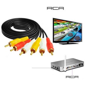 Cable RCA a RCA 3x3 3 Metros Macho cable audio y video S0915