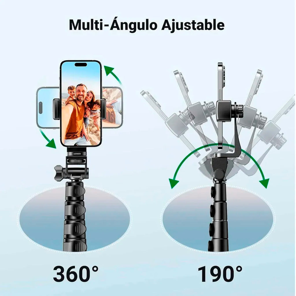 Trípode Selfie Stick Bluetooth Ugreen 1.7 Metros con Control Remoto S2203