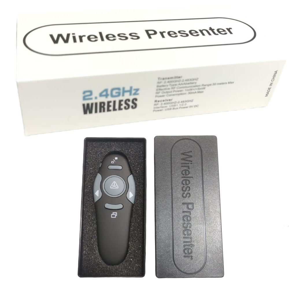 Presentador de Diapositivas Inalámbrico en caja con laser S1317