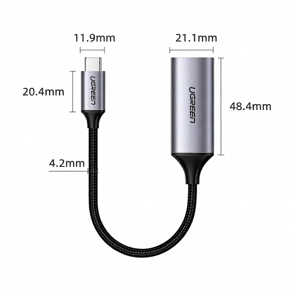 Adaptador USB-C a HDMI Ugreen CM297 4K@60Hz Cable Trenzado de Aluminio S2204