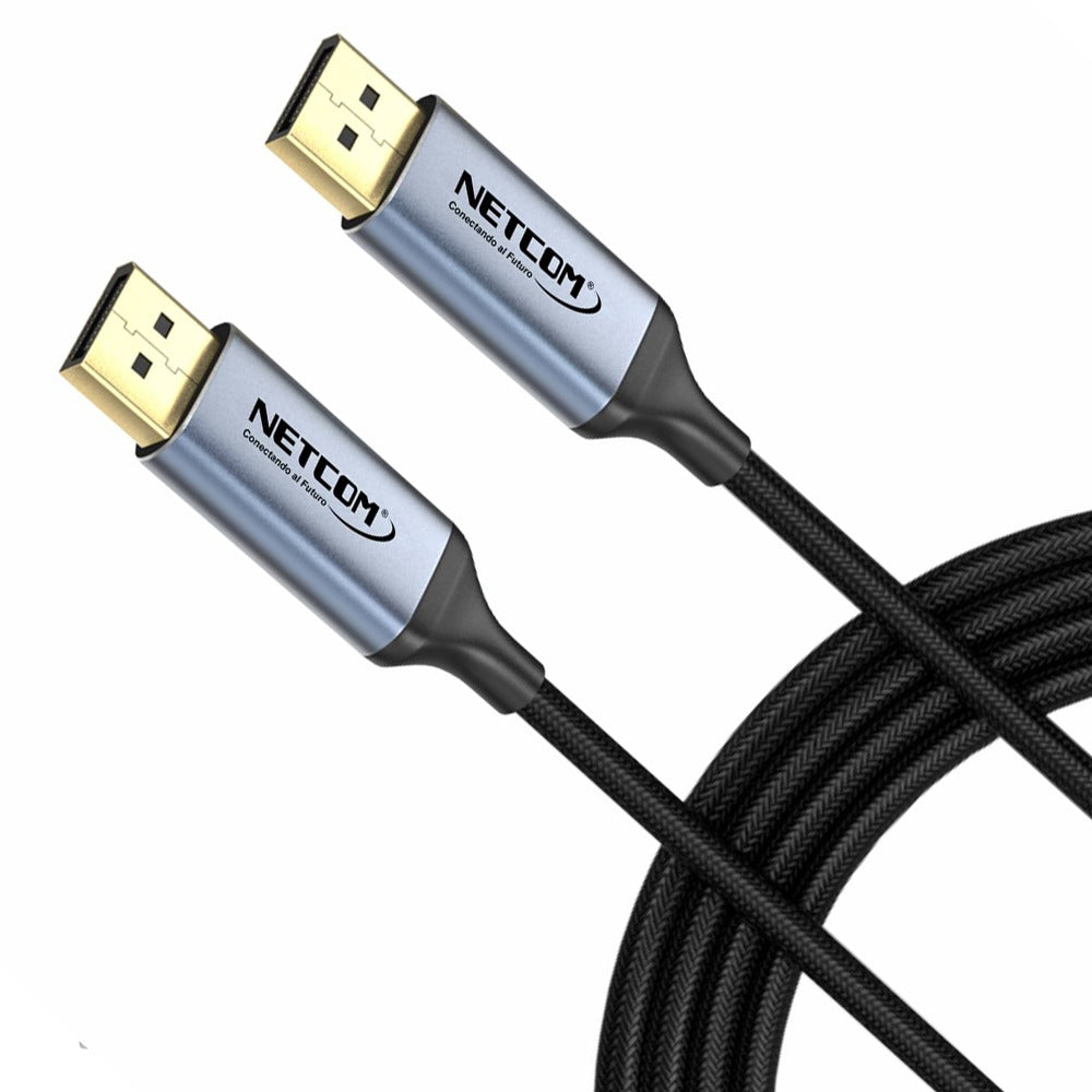 Cable Displayport a Displayport Netcom Pvc Macho 10 Metros 4k DP a DP S1252
