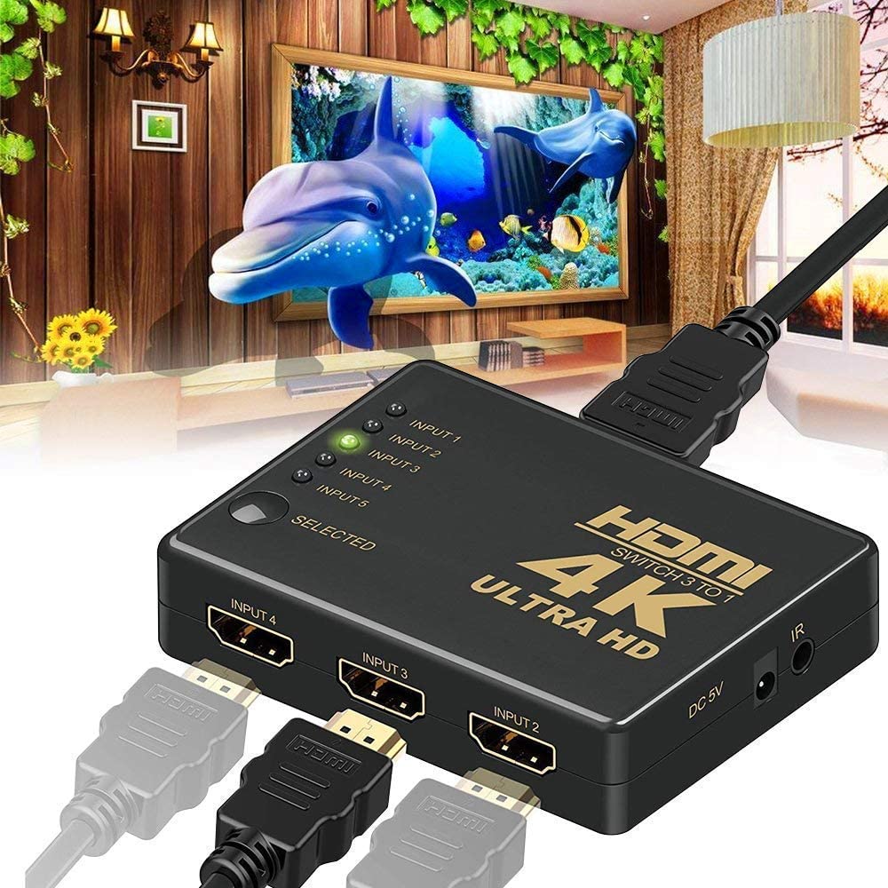 Multiplicador 5 Puertos HDMI 4K TV DVD Switch Ultra HD 5 en 1 S0358
