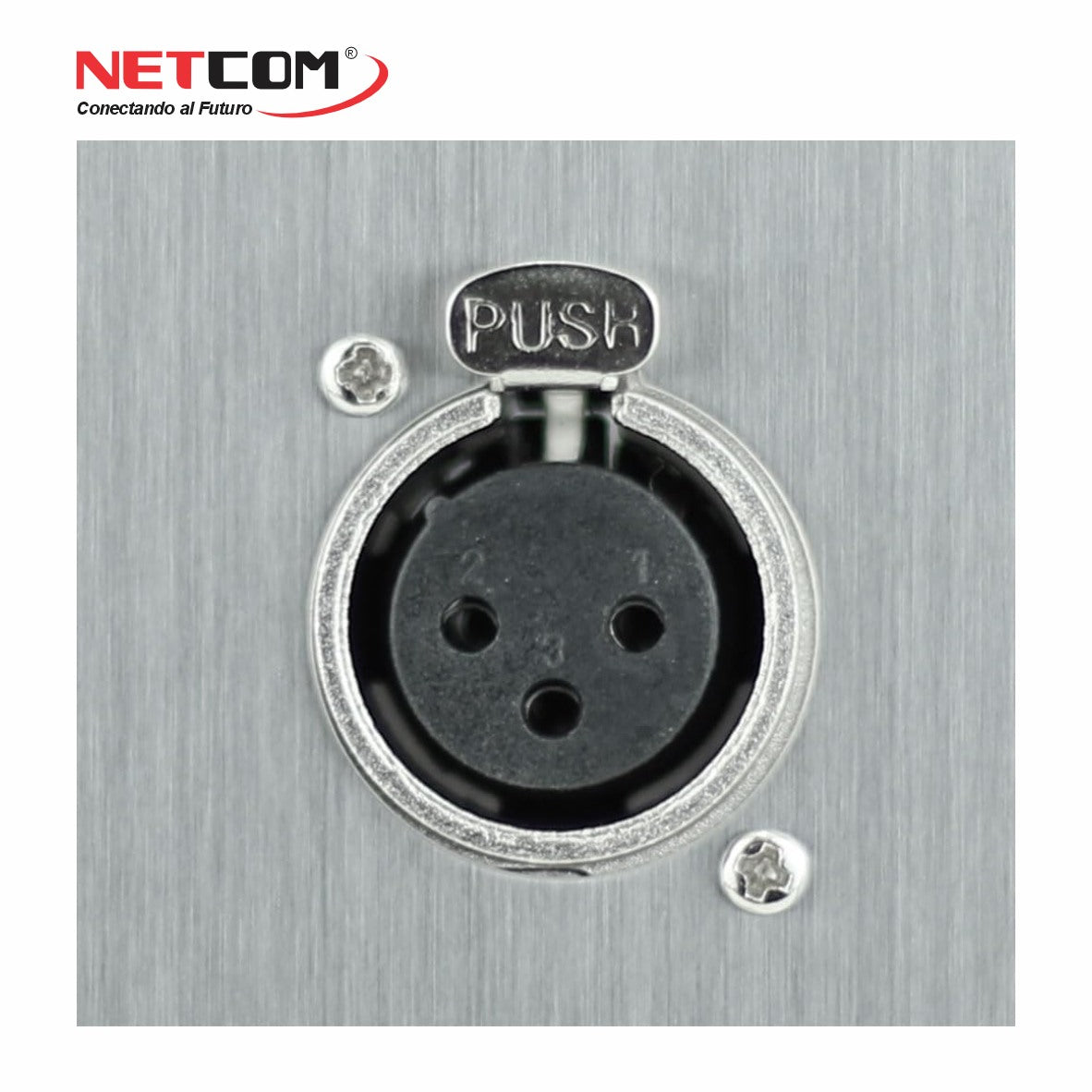 Placa de Pared con Conector XLR Hembra de 3 Pines NETCOM Faceplate para Audio S2061