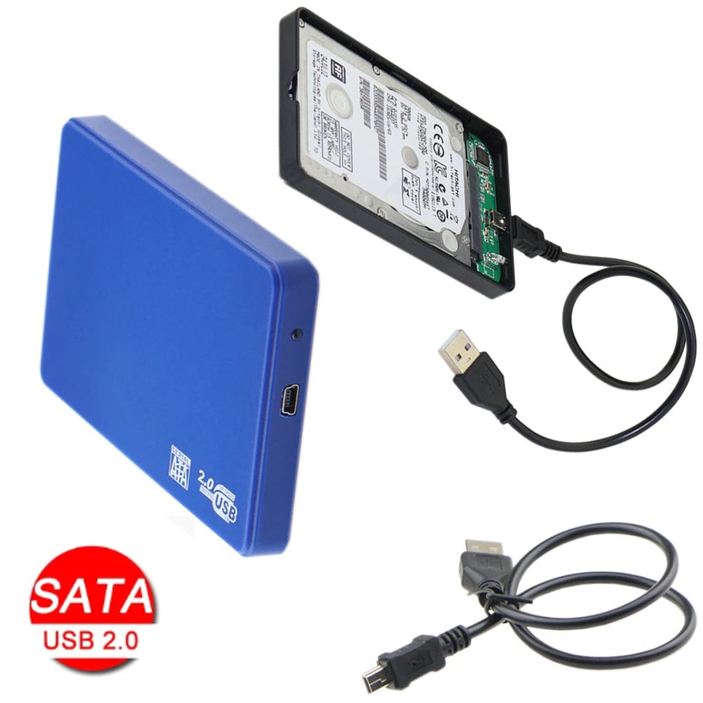 Case Disco Duro Externo Sata 2.5 Usb 2.0 presion- Azul S1091