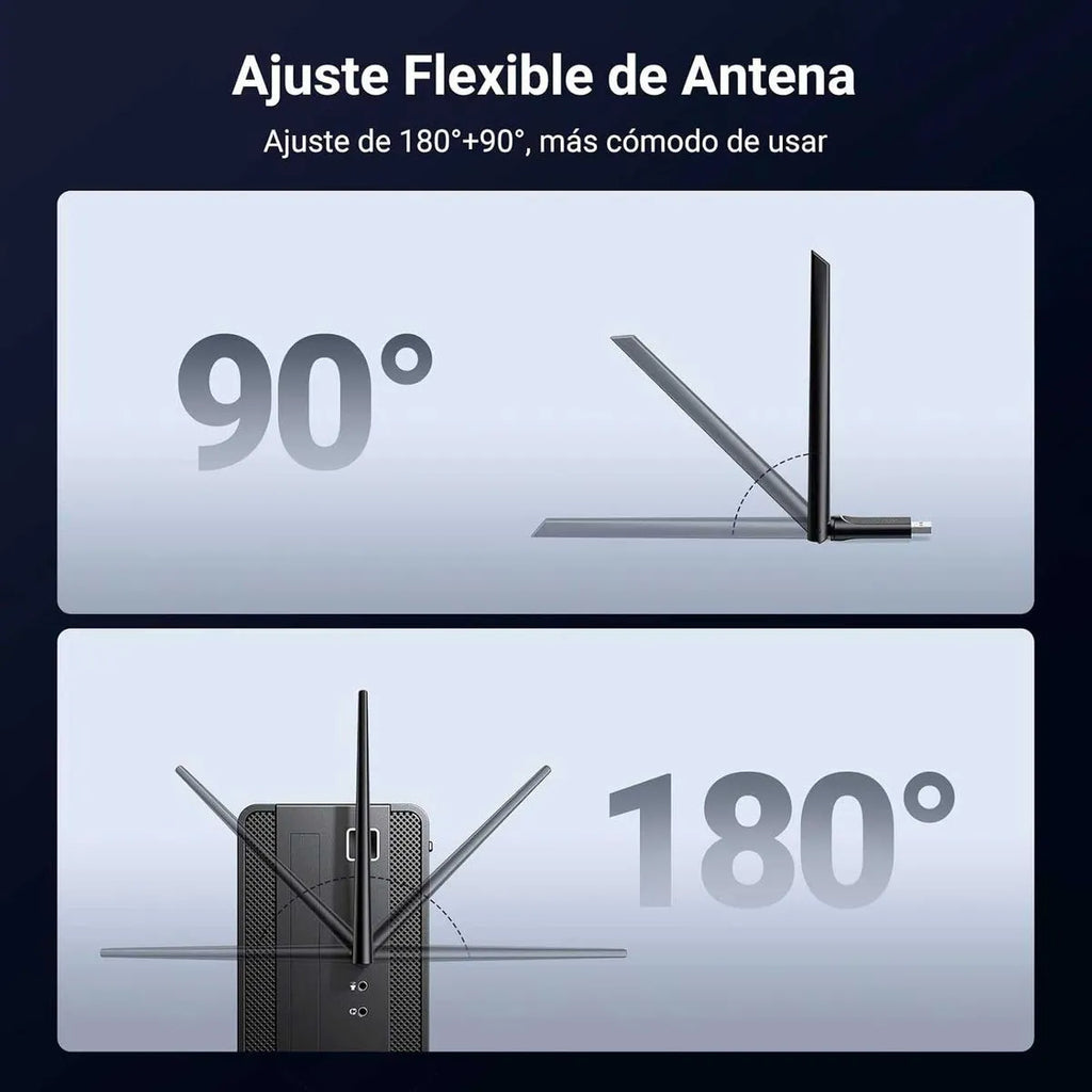 Adaptador Wi-Fi 6 USB Dual Band Ugreen AX900 de Alta Cobertura (Modelo CM763) S2128