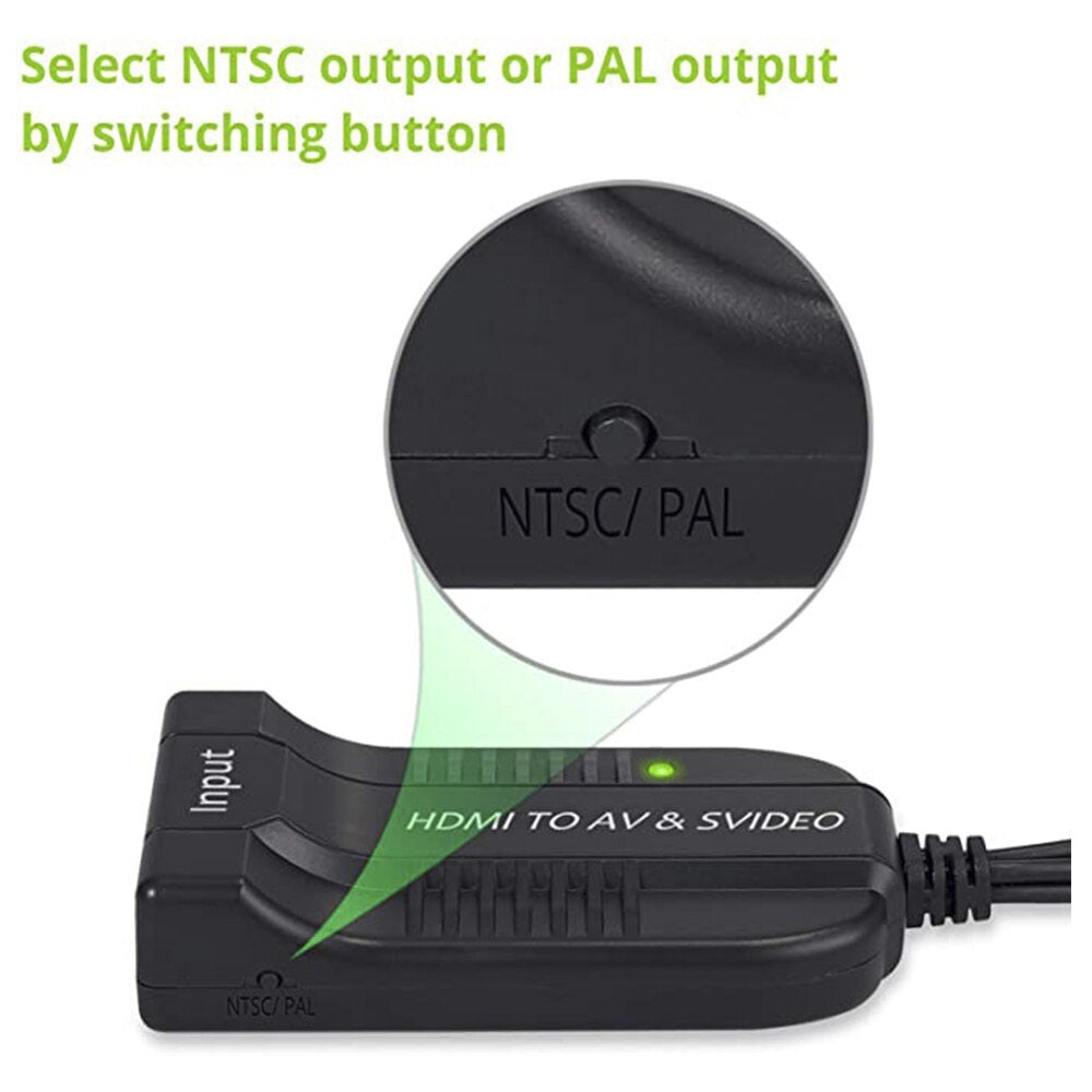 1080p convertidor Hdmi a AV Svideo Convertidor De Audio Adaptador S0826