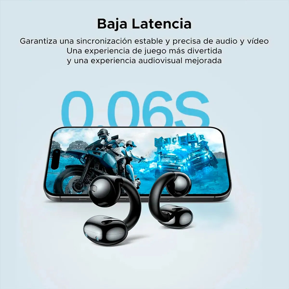 Audífonos Inalámbricos Open-Ear Ugreen HiTune S3 WS209 Bluetooth 5.4 Clip-On Batería 30H Negro S2216