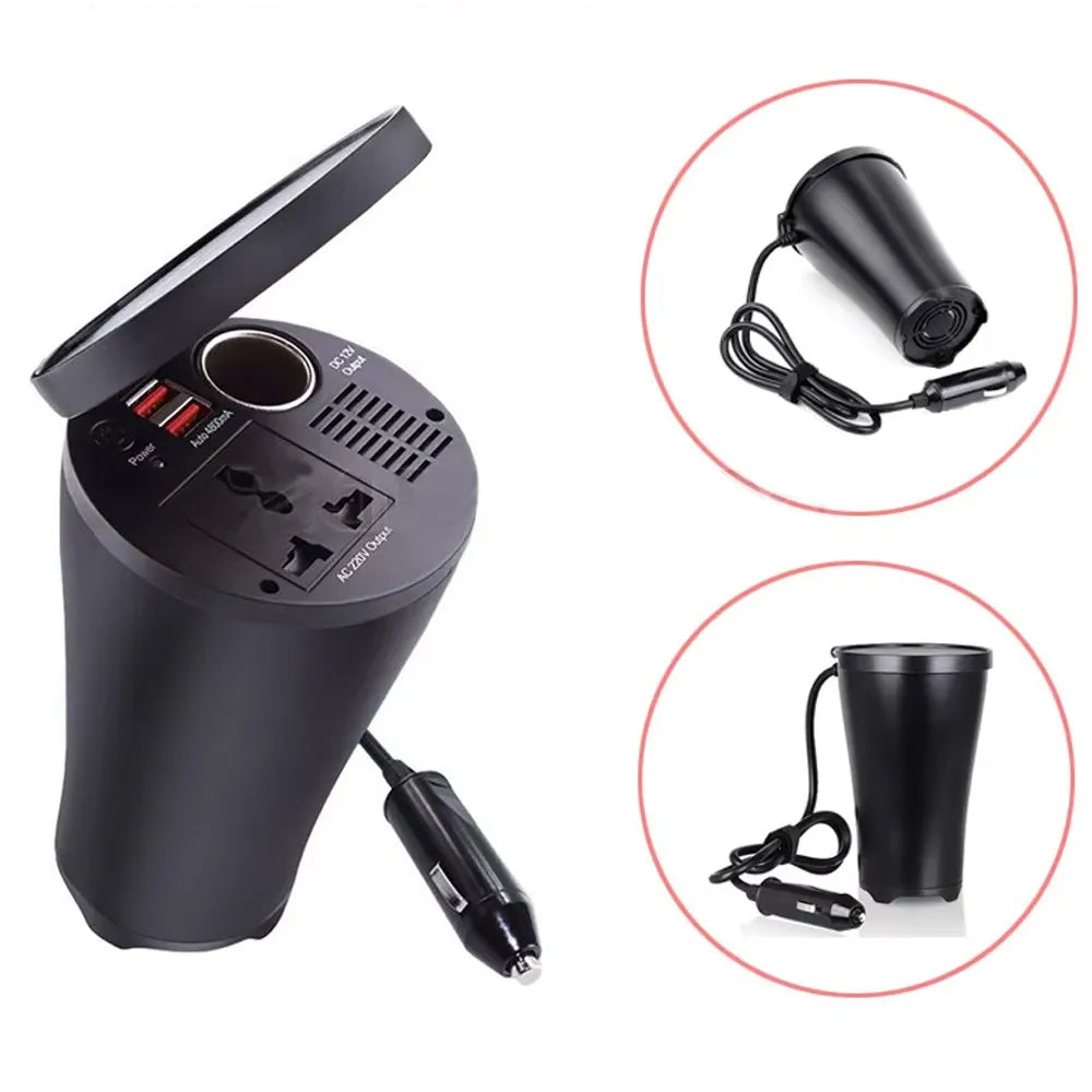 Inversor de Corriente 12V a 220V | 150W | Doble USB 4.8A | SANTOFA S1781