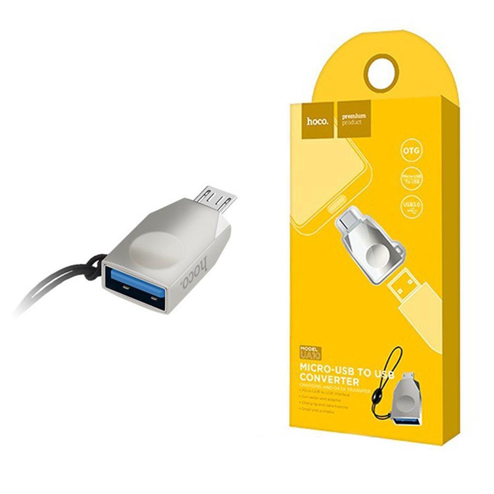 ADAPTADOR OTG MICRO USB MACHO A USB 3.0 HEMBRA HOCO V8 UA10 S0830