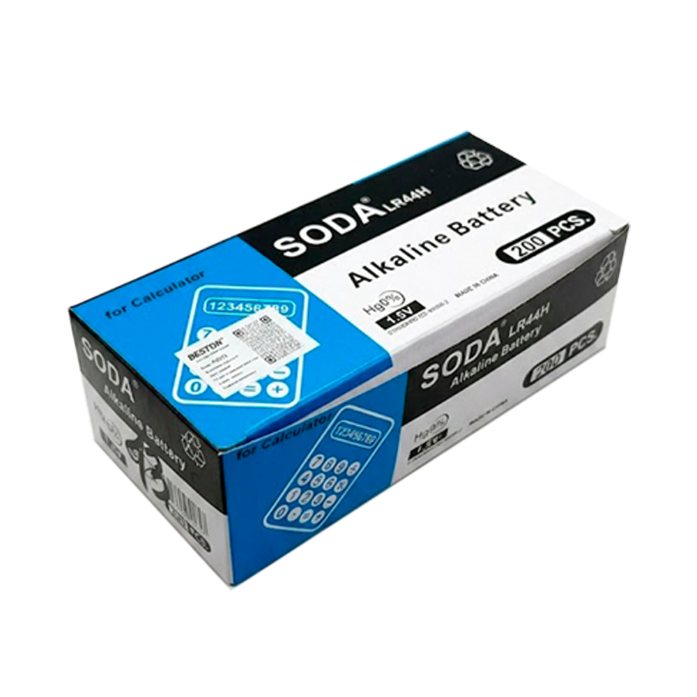 Caja de Pilas Alcalinas 1.5V SODA LR44H (200 Unidades) S2117