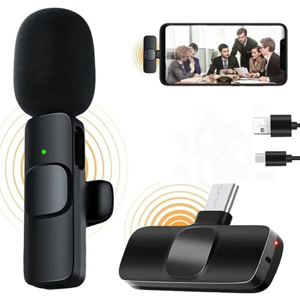 Mini Micrófono Solapa Inalámbrico Recargable Tipo C Android Portatil S0953