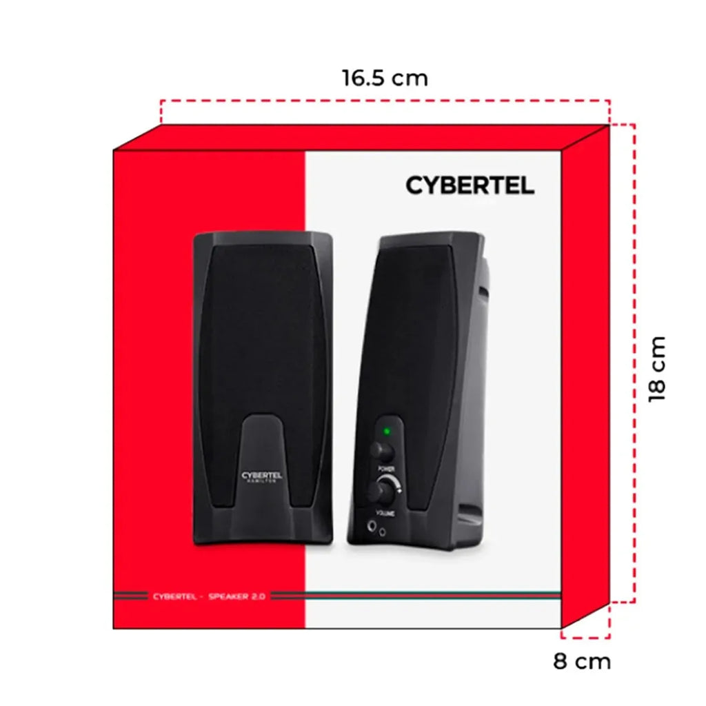 Parlantes de Escritorio Cybertel Hamilton CYB S203 Sistema de Audio 2.0 Bocinas 2.25" Alimentación USB Jack 3.5mm s2247