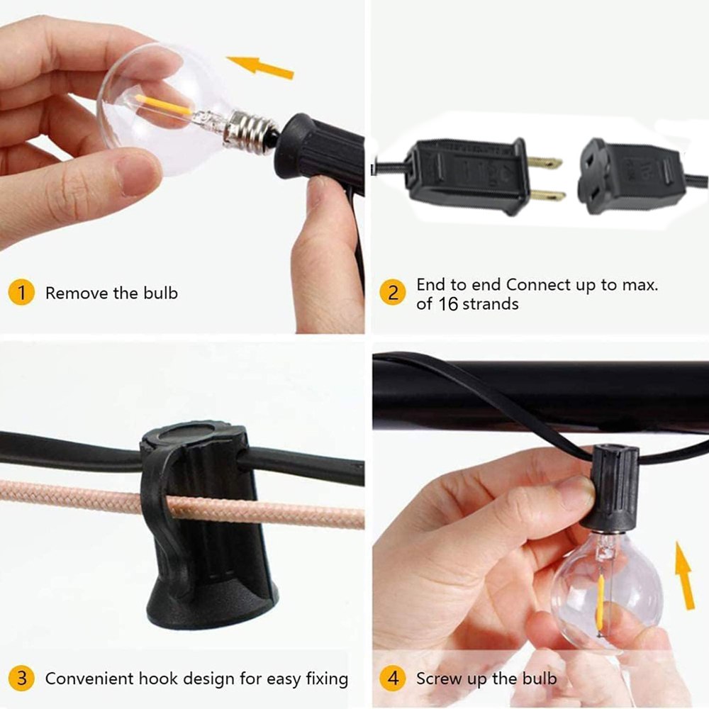 Guirnalda 25 Bombillas 15 metros LED Vintage Jardin Fiestas exterior S0780