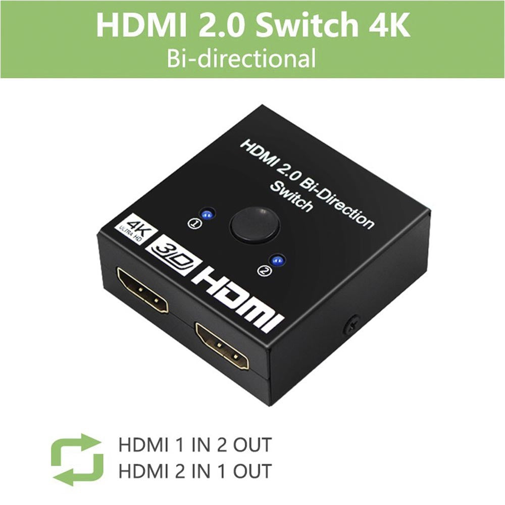 Interruptor hdmi bi direccional 2 en 1 Splitter y Switch 2 a 1 - 1 a 2 S0839