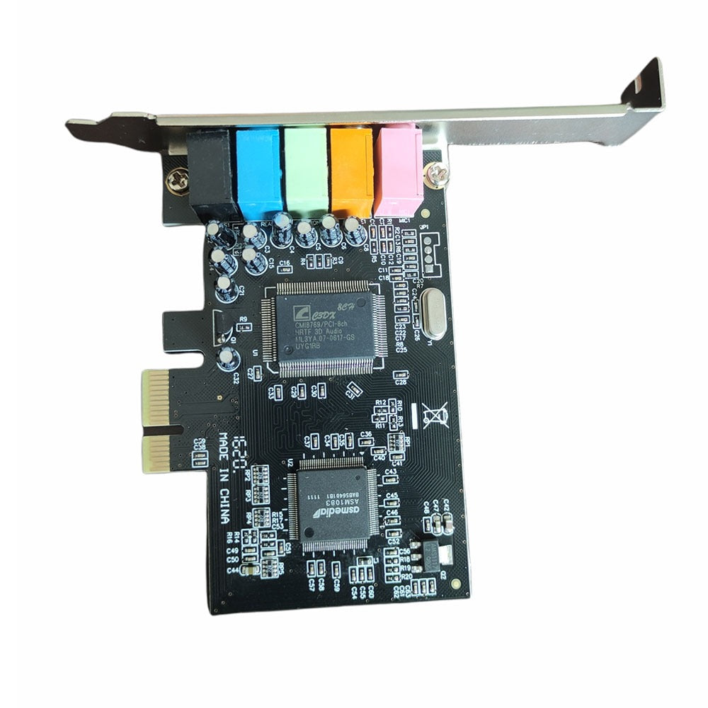 Tarjeta De Sonido interna PCI express 5.1 chip CMI8769 8 canales S0827