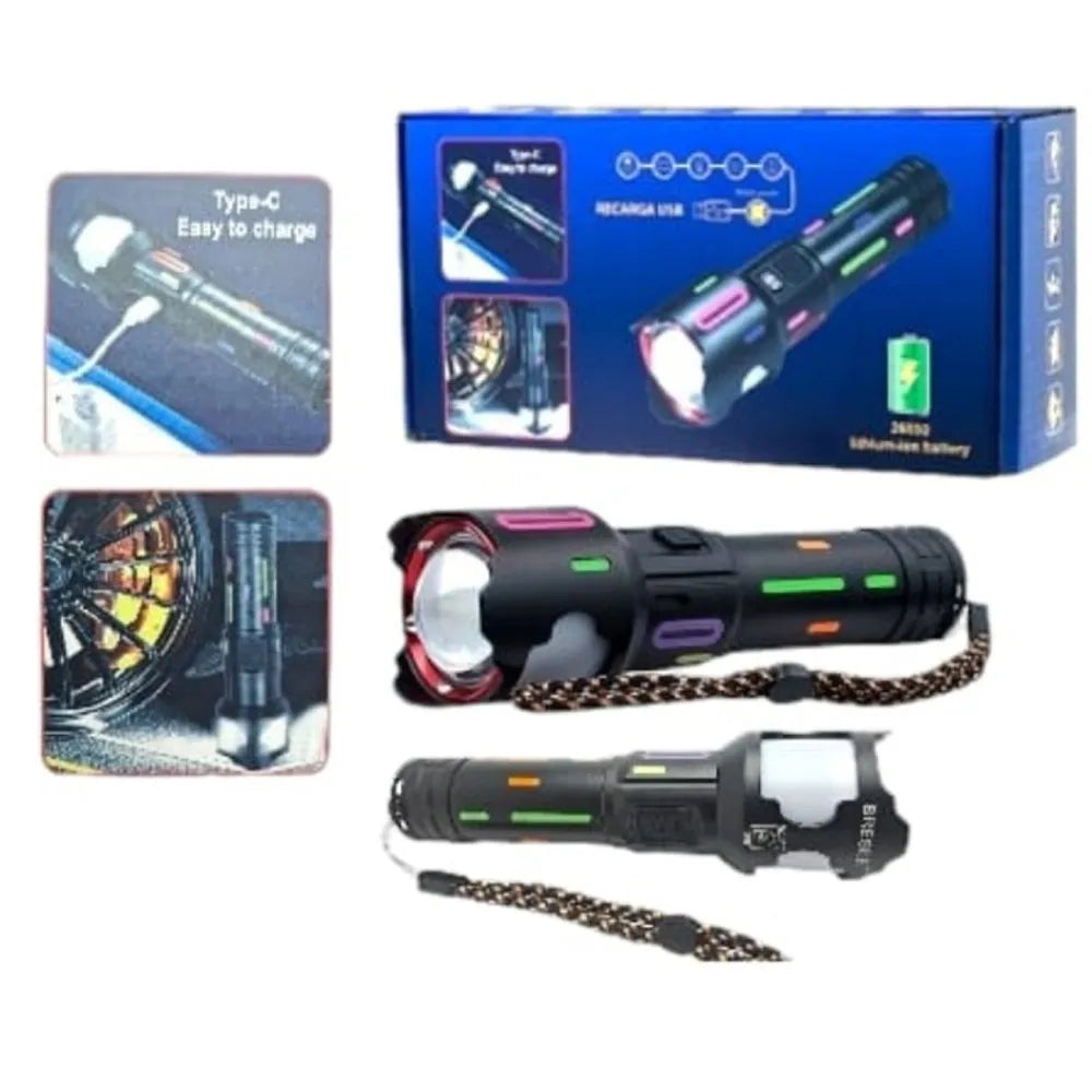 Linterna Táctica Recargable Emergencia Zoom 2000m 6800mah S1897