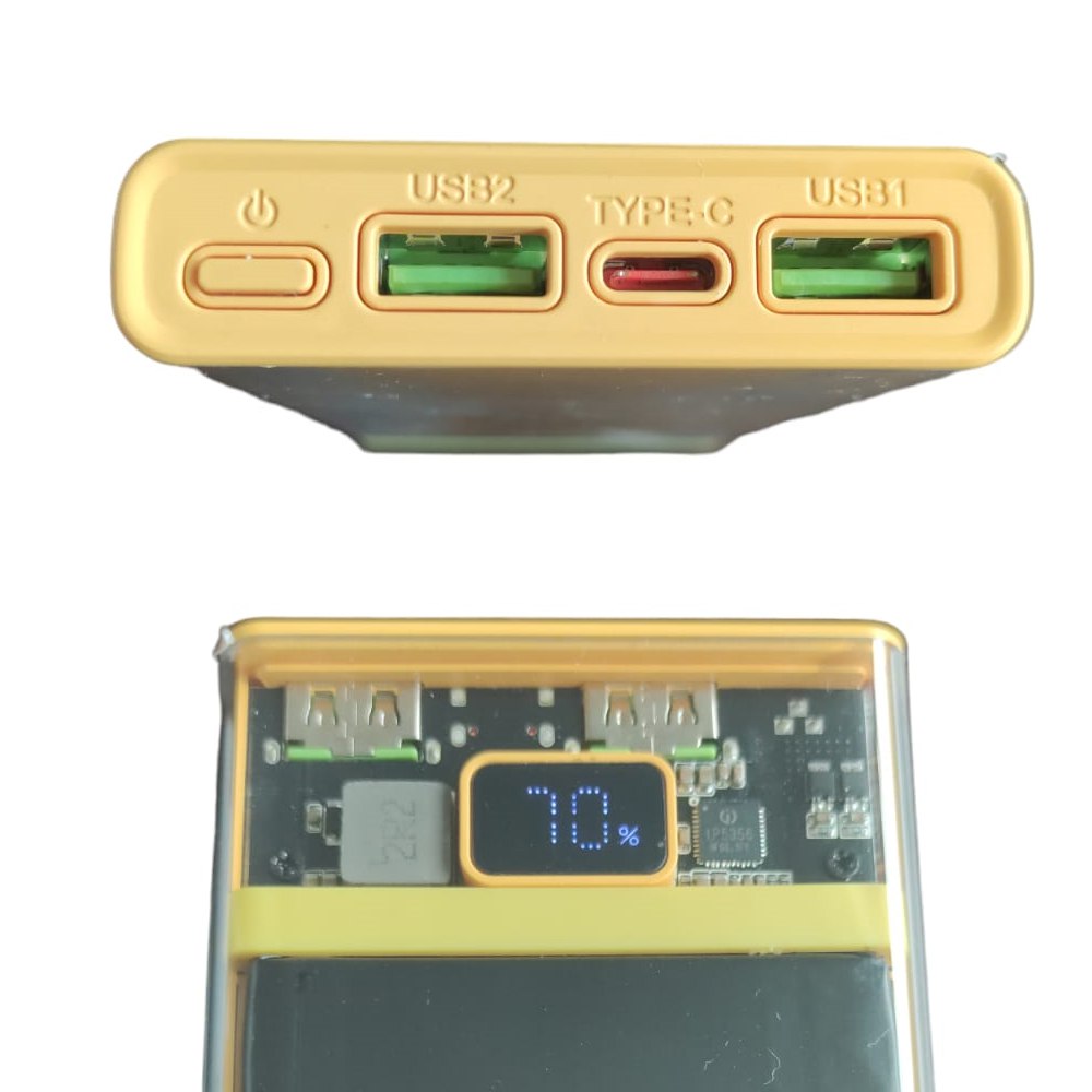 Power Bank 10000mAh 225W y PD20W Transparente Carga Rapida S1605
