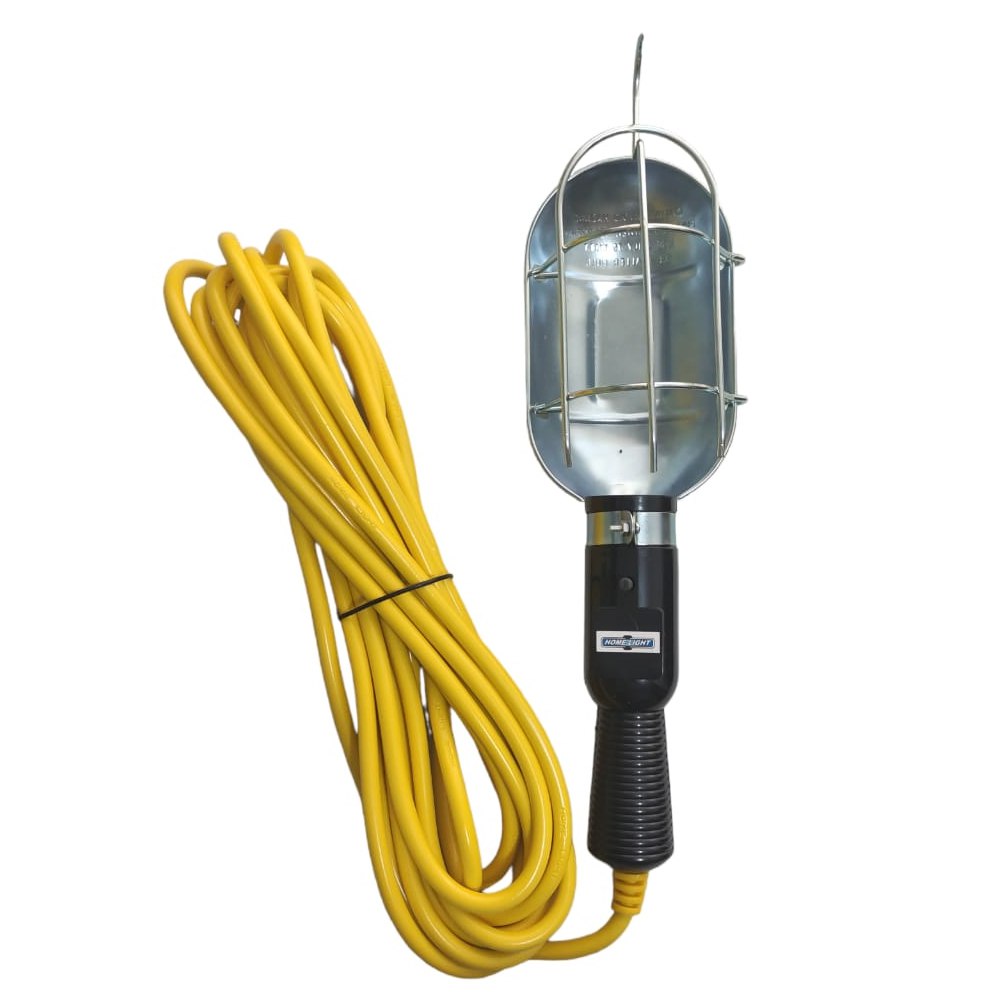 Luz de trabajo con protector de metal y tomacorriente 7.5 Metros S1447