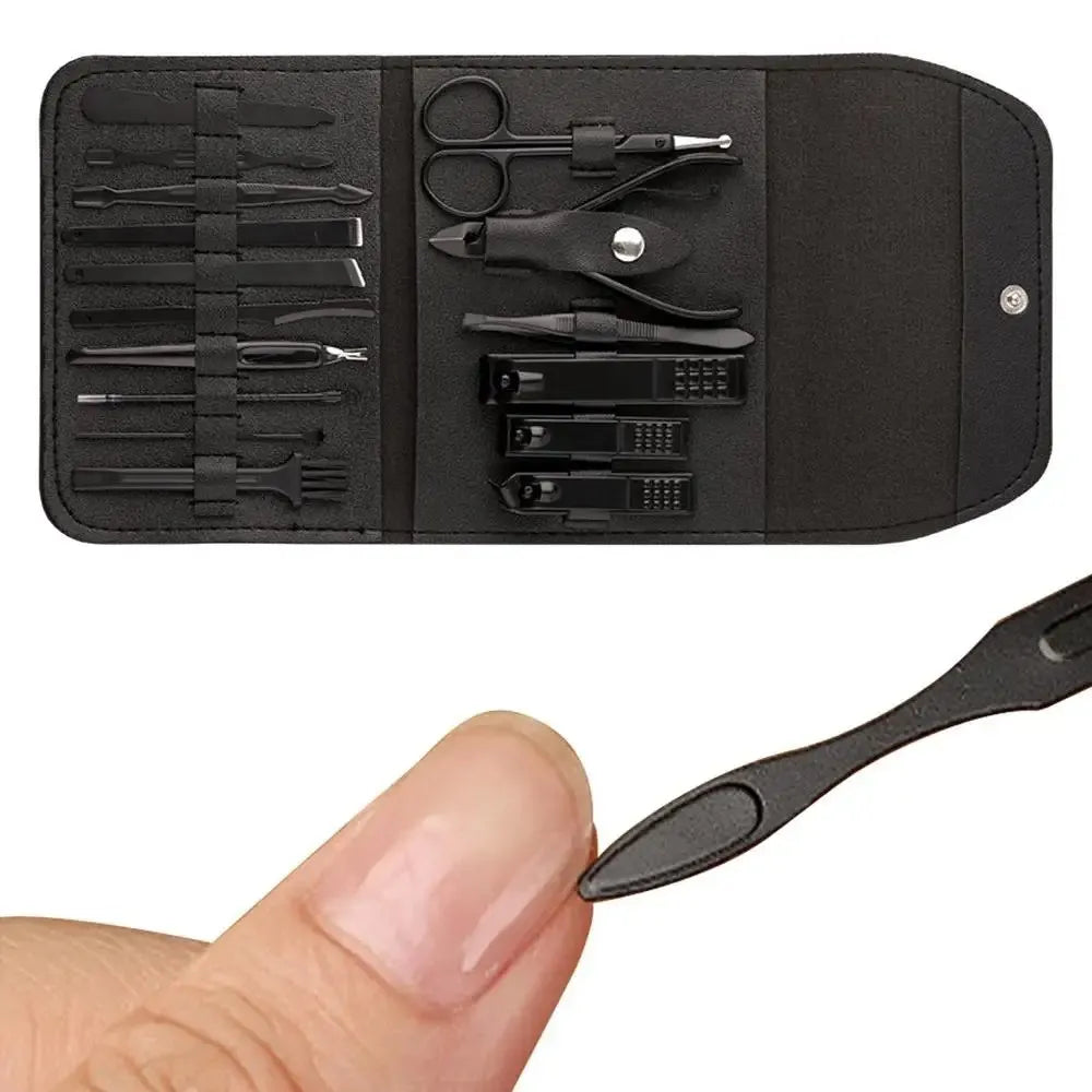 Set Manicura Pedicura Acero Inoxidable Cortauñas 16 Piezas N S1475