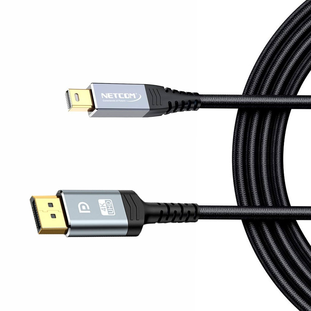 Cable Mini Displayport a Displayport Netcom Pvc Macho 1.8 Metros 4k S1124
