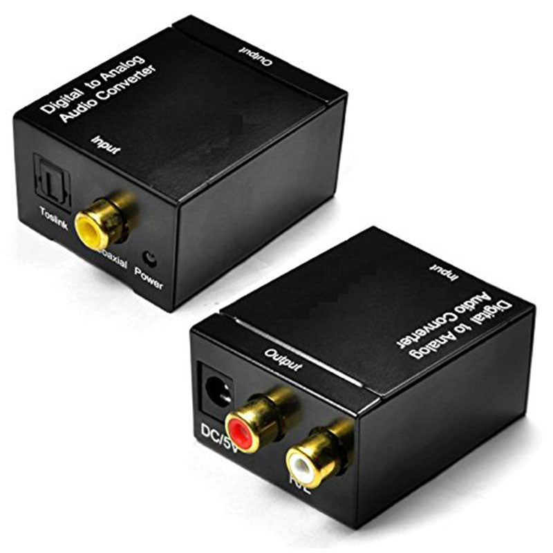 Kit Convertidor de Audio Optico Digital a RCA + cable optico rca aux S1147