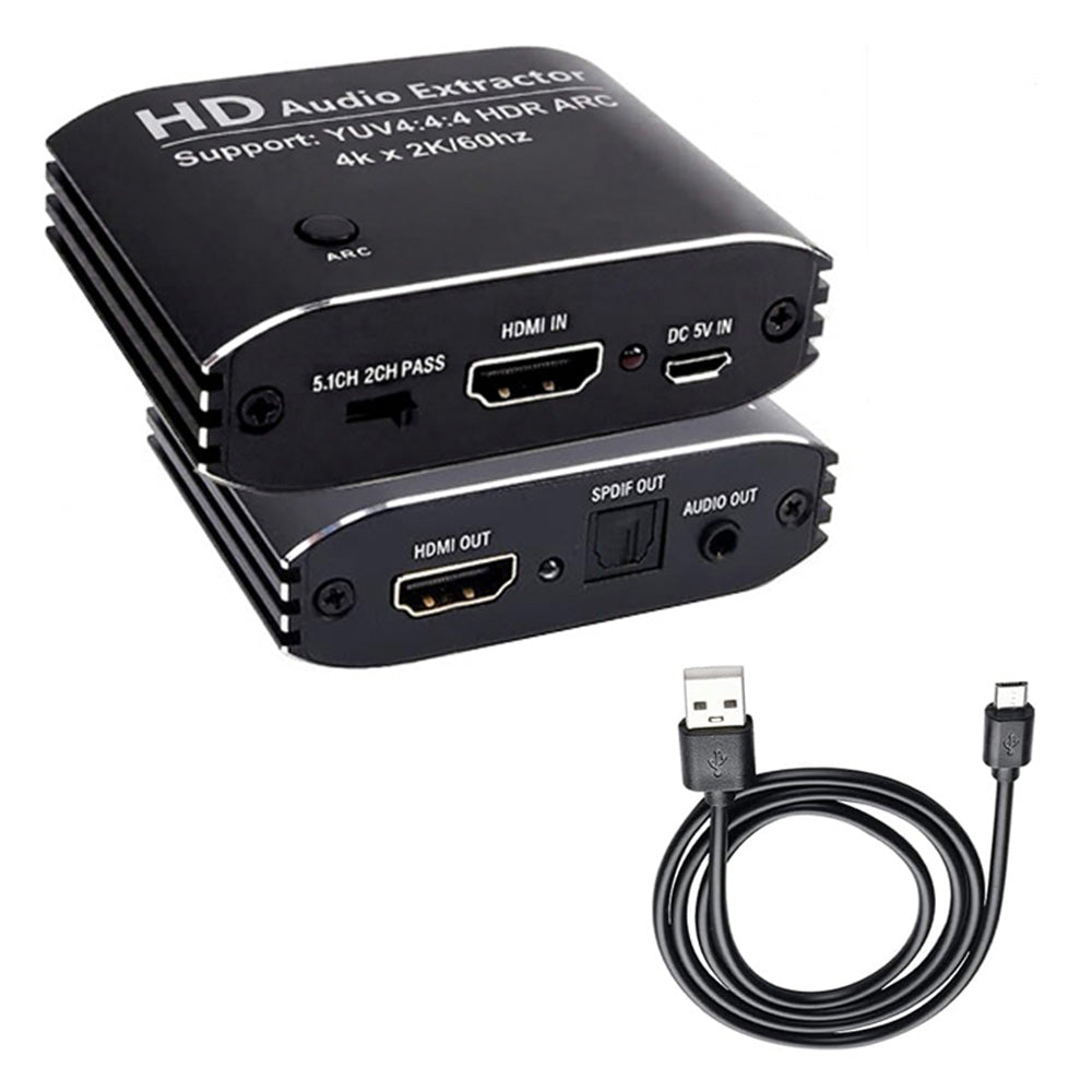 Extractor de Audio HDMI 4K a 60Hz con ARC (Salida Óptica SPDIF y 3.5mm) s2097
