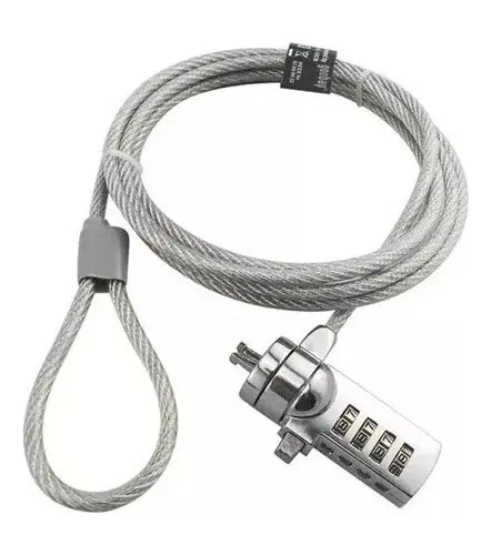 Candado de Seguridad Para Laptop Hochi Guaya Cable de Acero 1.8m Combinación 4 Dígitos Slot Kensi S2296ngton