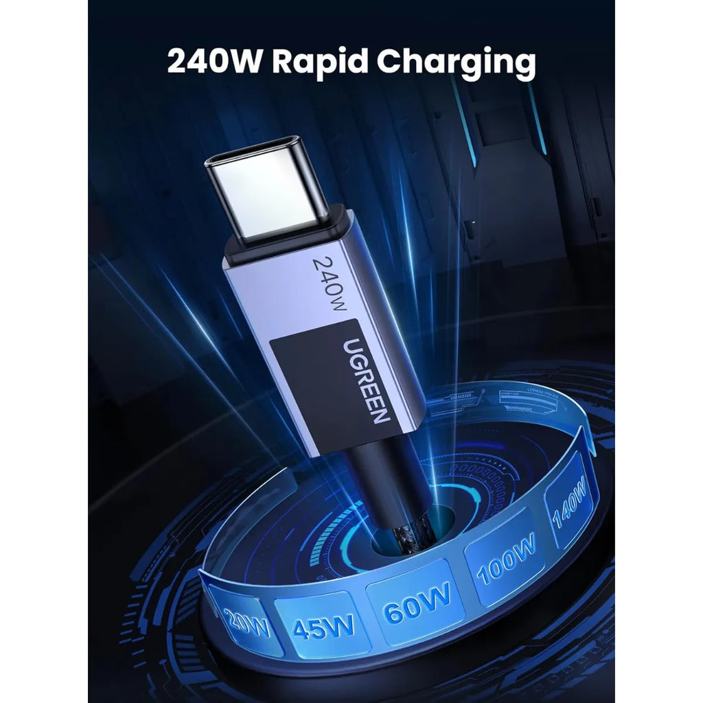 Cable USB-C a USB-C Ugreen Carga Rápida 240W PD 3.1 Trenzado 2 metros L513 / 45067 S2207