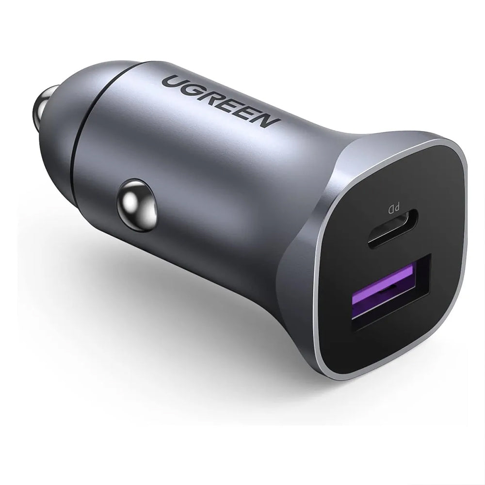 Mini Cargador de Auto UGREEN 30W Carga Rápida (USB-C y USB-A) s2083