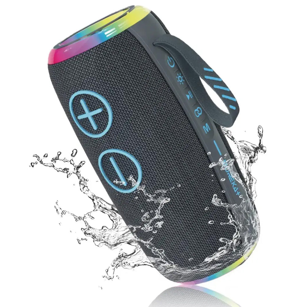 Parlante Portátil Bluetooth BOOMS380 X-Bass Impermeable IPX6 con Luces RGB S2155
