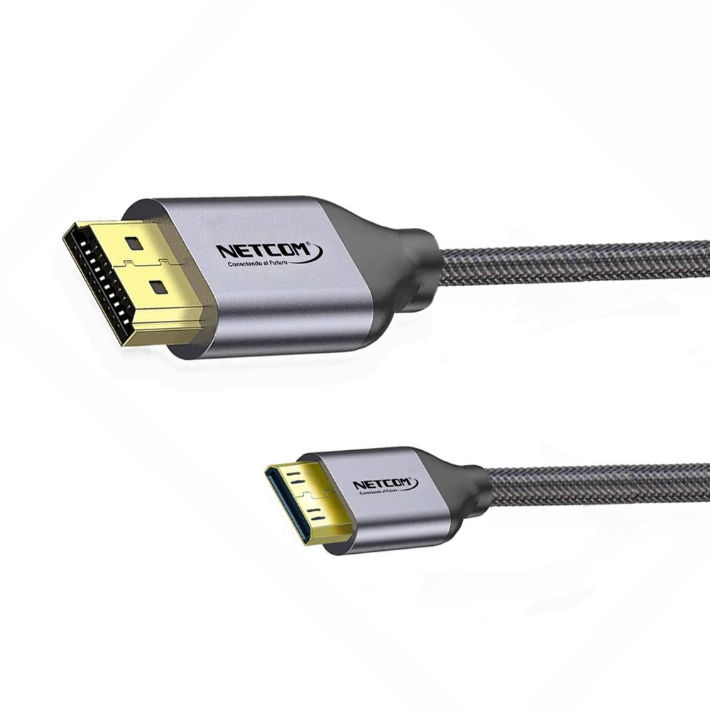 Cable Mini Hdmi a Hdmi 1.8 Metros NETCOM 2.0 4K 60 Hz ULTRA HD eARC S1365