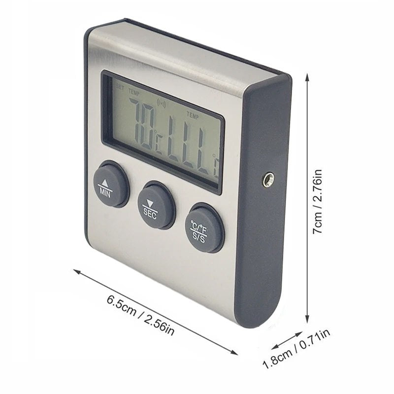 Termometro Digital Cocina Liquidos Solidos Carnes Aceite Alarma Sonda S1621