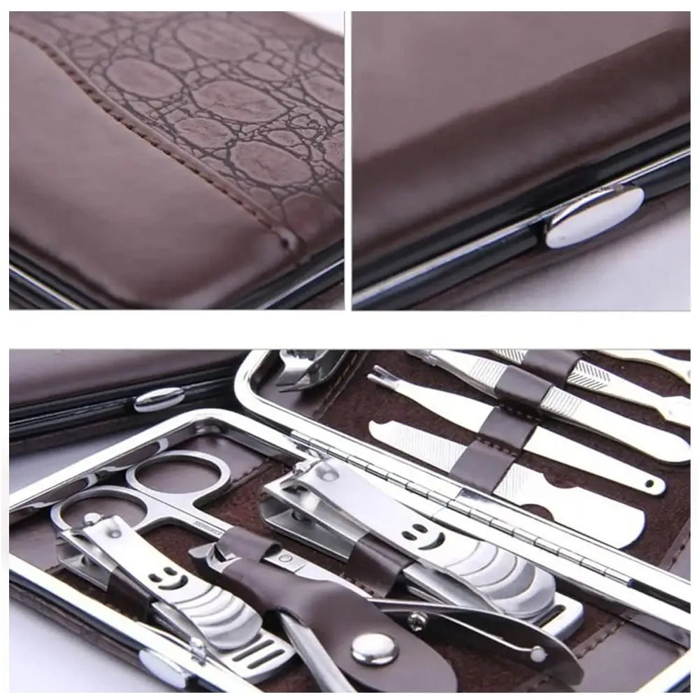 Set Manicura Pedicura Acero Inoxidable 12 Piezas Cortaúñas M S1477