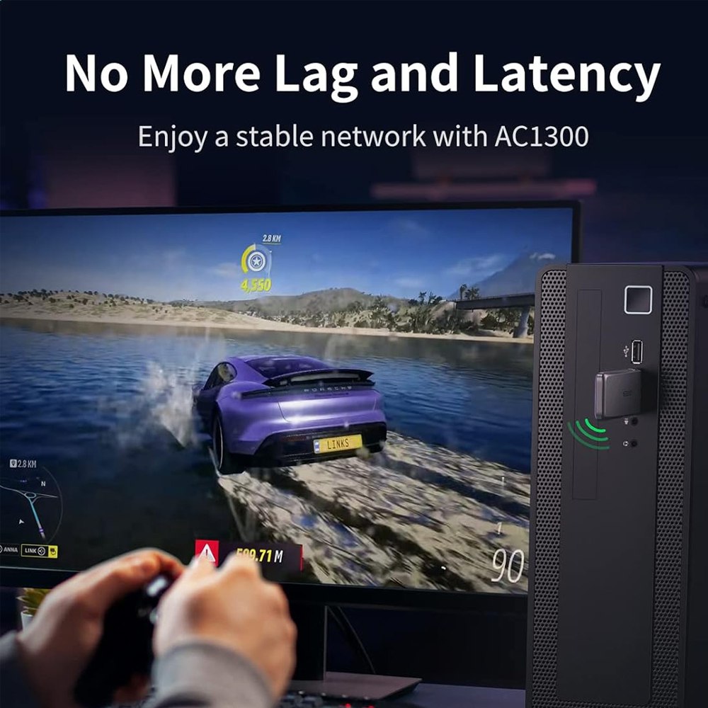 Adaptador USB WIFI Inalámbrico UGREEN AC1300 doble banda S1585